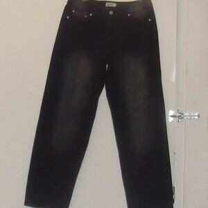 Refugee Denim Baggy Size Junior 5 Slightly Faded Black Jeans      K653